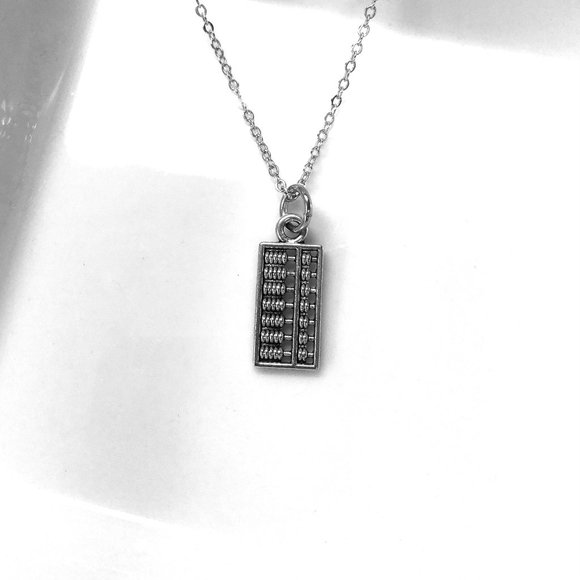 Miniature Abacus Math Lover Education Graduation Gift Charm Necklace - Picture 2 of 2